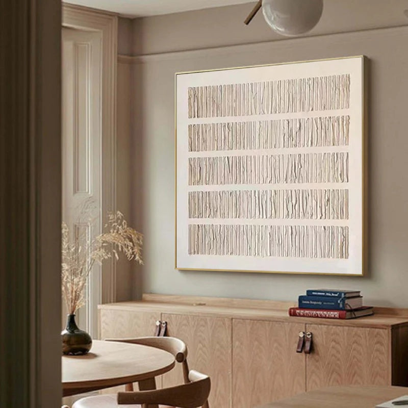 Minimalist Textured Abstract Wall Art – Quiet Alignment#AB14106