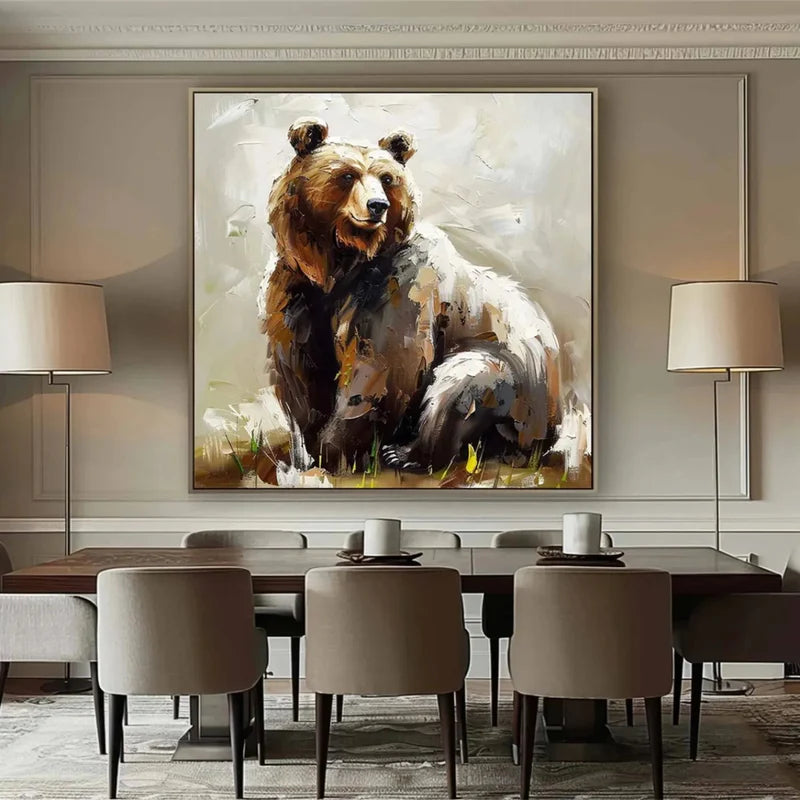 Gentle Giant – Textured Bear Canvas Art#AB0519014