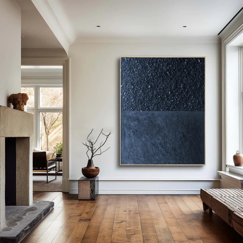 Minimalist Textured Abstract Wall Art for Modern Interiors – Still Divide#AB14127