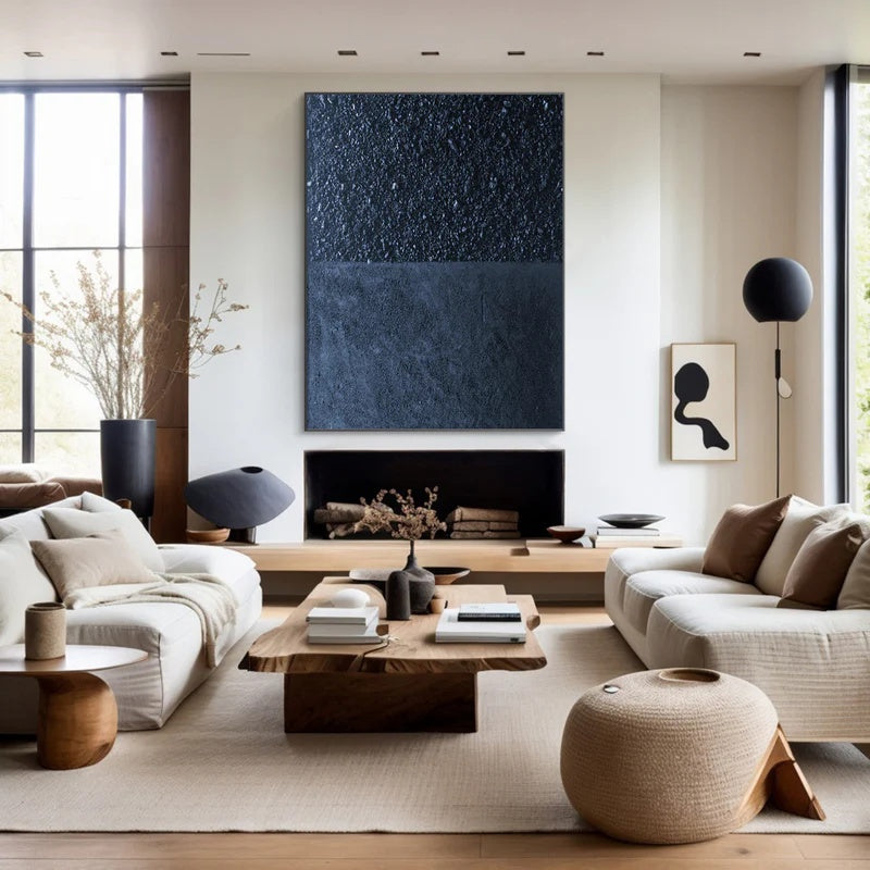 Minimalist Textured Abstract Wall Art for Modern Interiors – Still Divide#AB14127