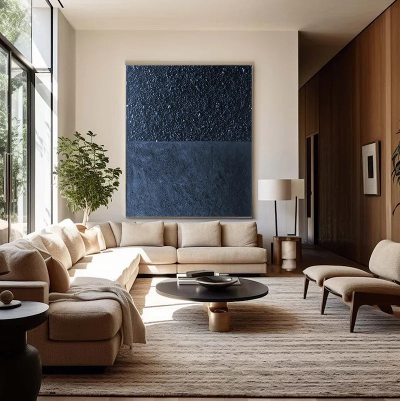 Minimalist Textured Abstract Wall Art for Modern Interiors – Still Divide#AB14127