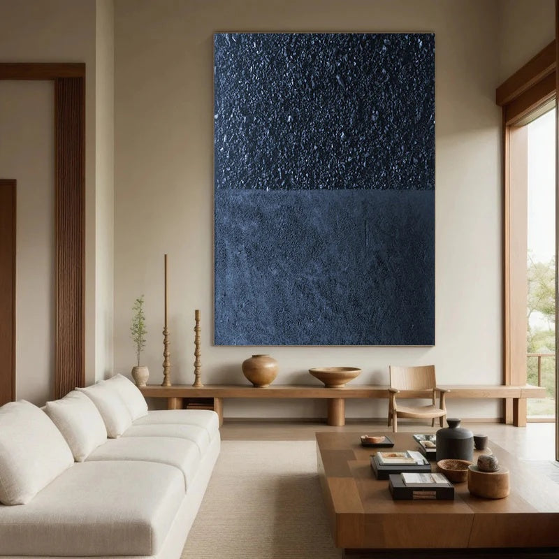 Minimalist Textured Abstract Wall Art for Modern Interiors – Still Divide#AB14127