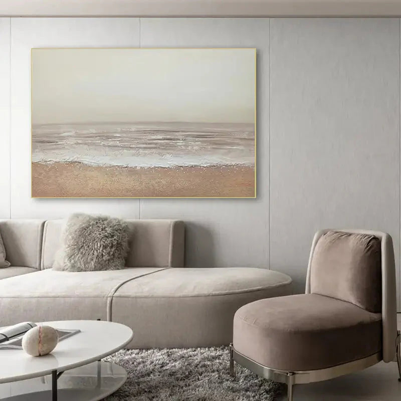 Serene Coastal Waves – Ocean Seascape Canvas Wall Art#AB0519057