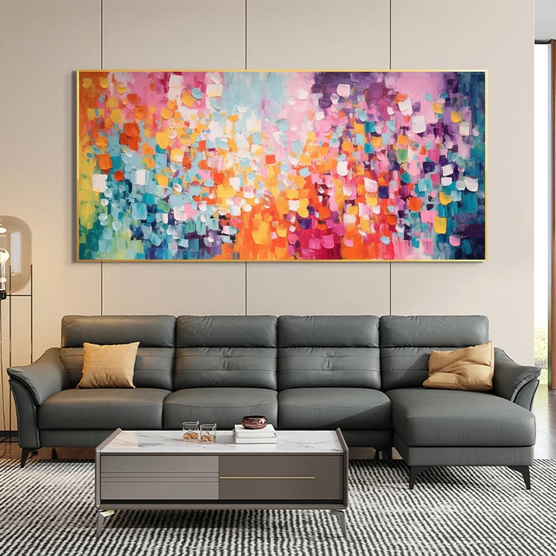 Colorful Abstract Wall Art – Modern Vibrant Acrylic Painting#yy260623027
