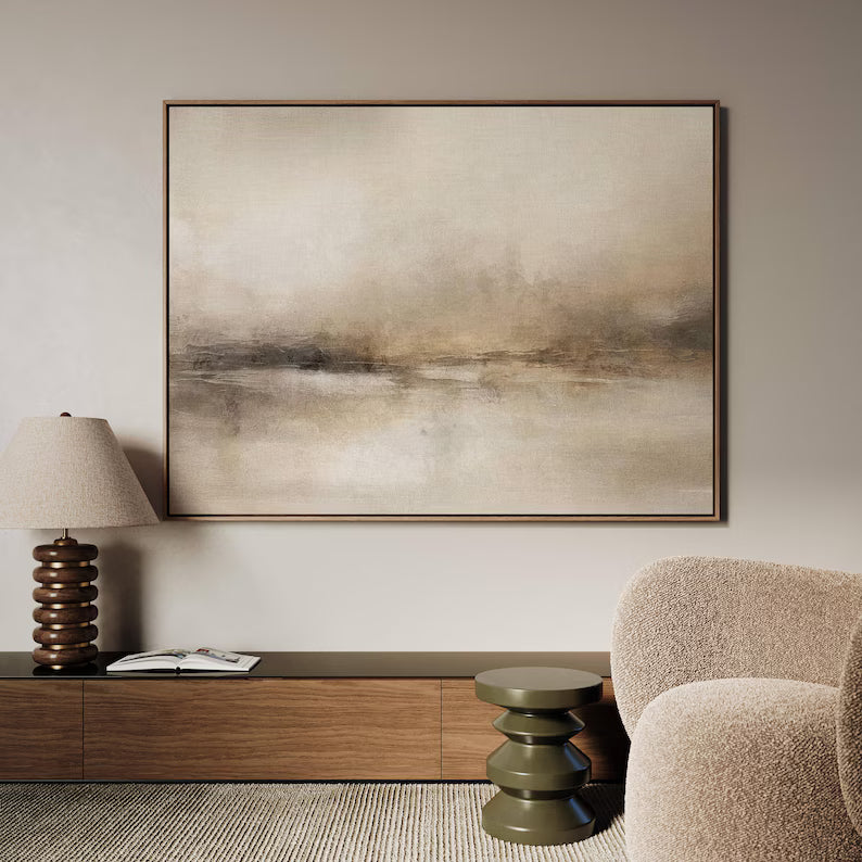 Abstract Mist Wall Art – Foggy Landscape Painting#yy260623078