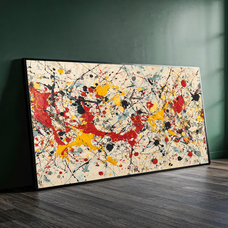 Colorful Abstract Painting – Modern Expressionist Canvas Wall Art#yy710038