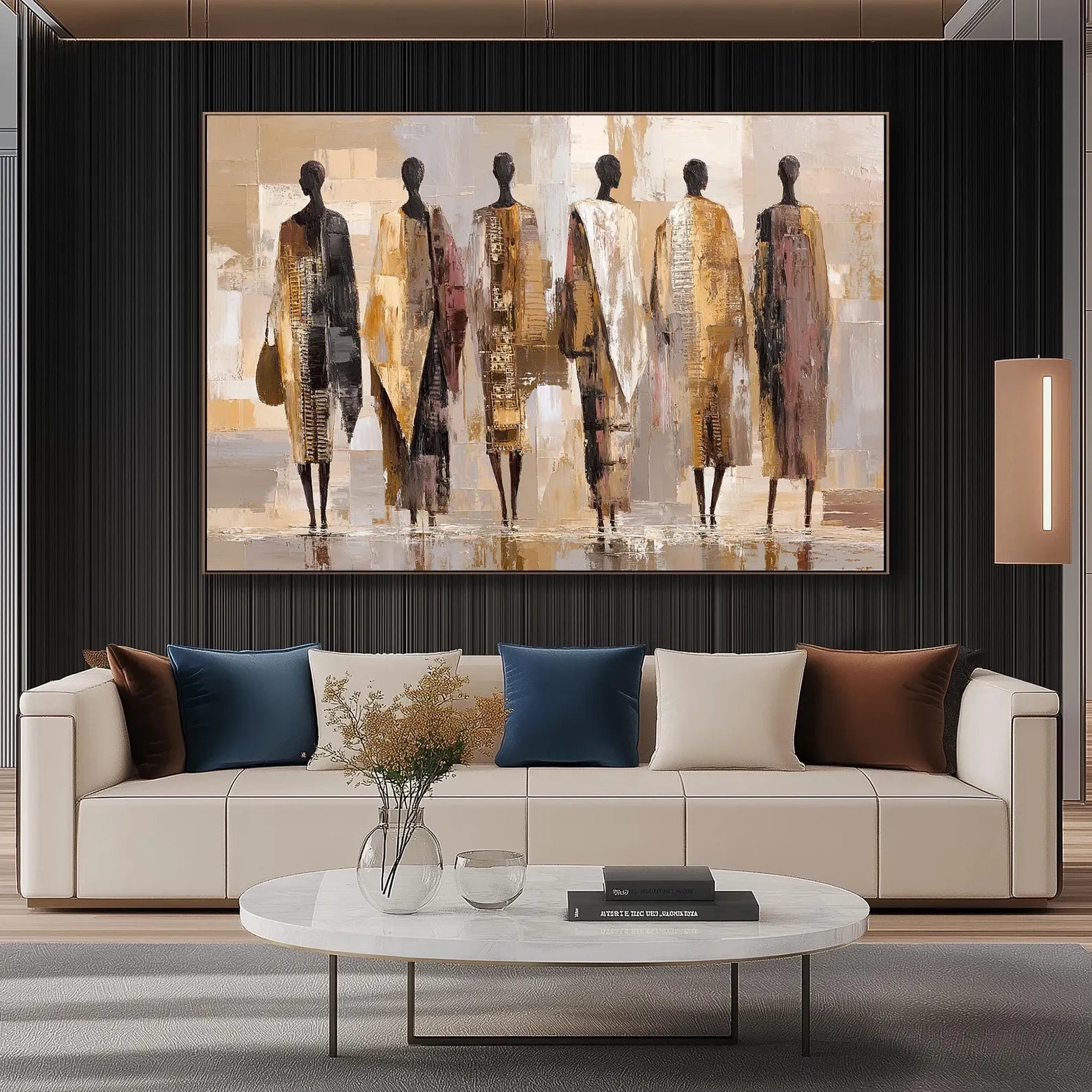 Abstract Women Painting – Modern Fashion Figure Canvas Wall Art#yy710044