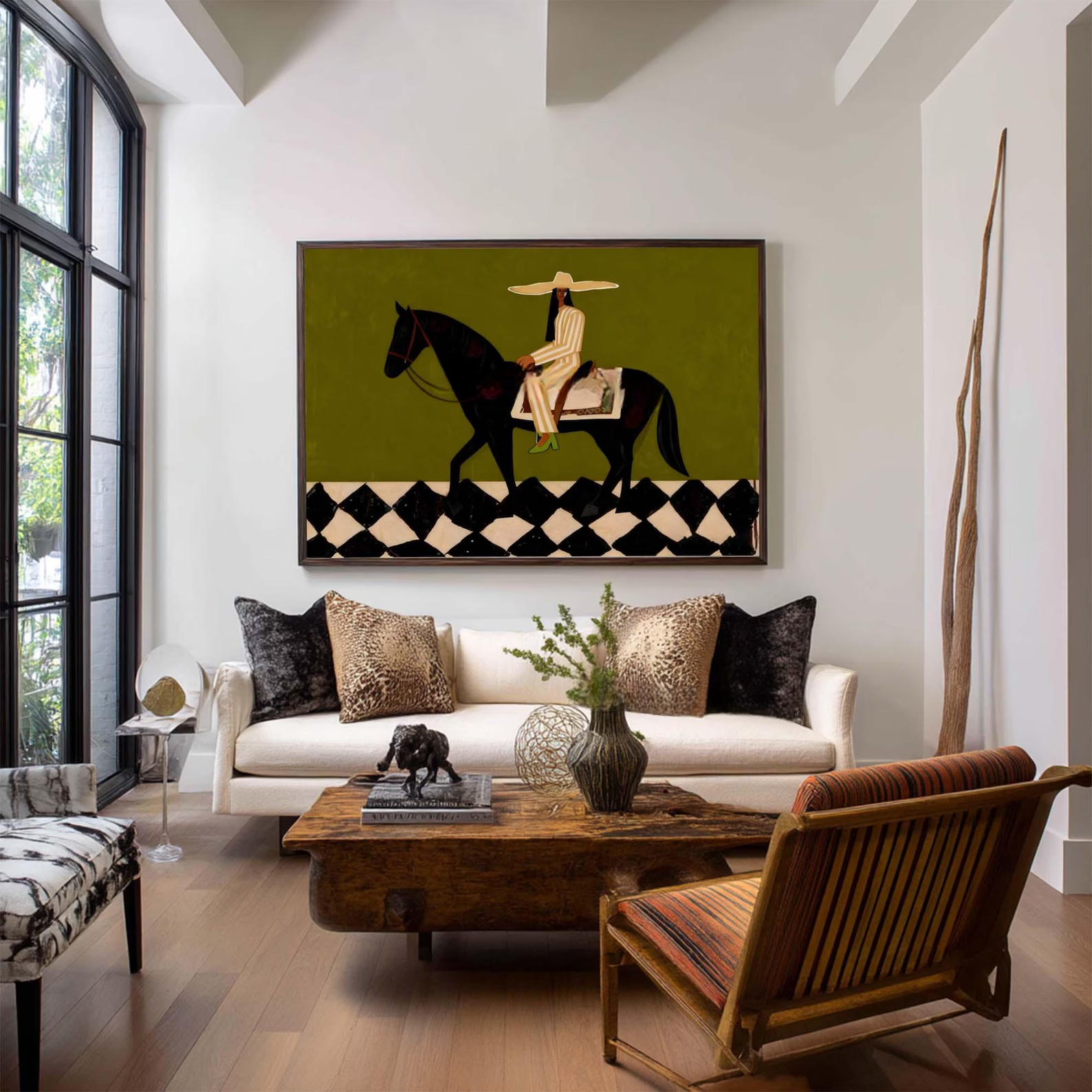 Cowboy Horse Painting – Western Folk Wall Art#yy710055
