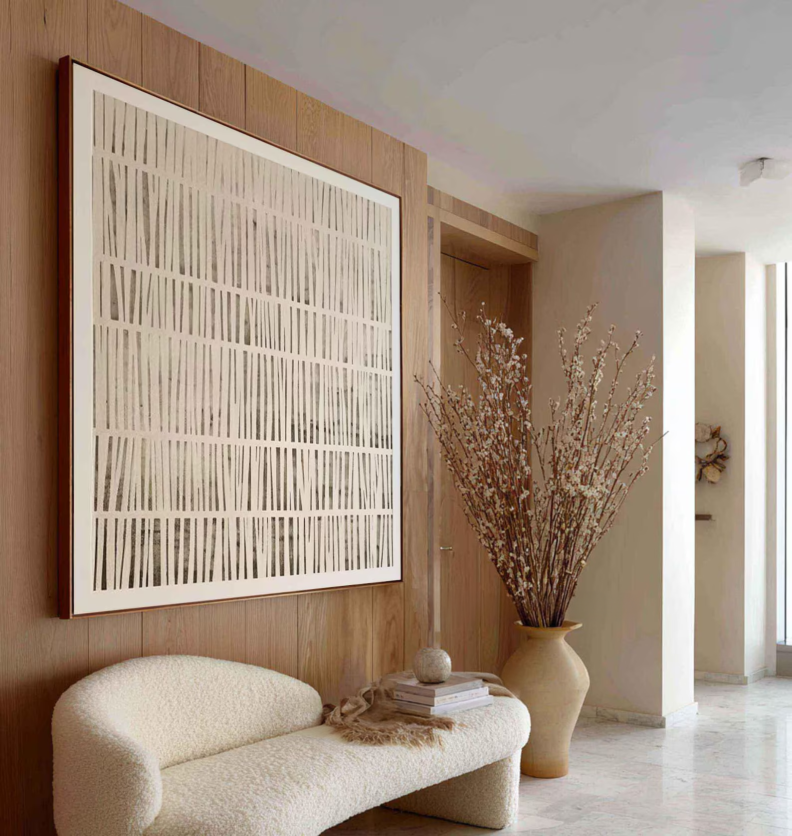 Minimalist Line Painting – Neutral Abstract Wall Art#yy710064