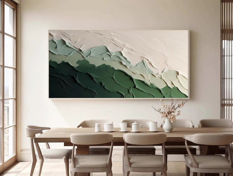 Silent Terrain – Large Horizontal Textured Abstract Wall Art#AB14131