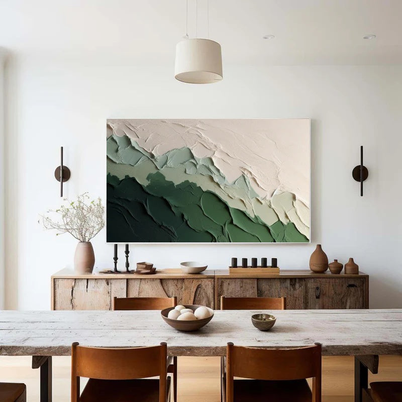 Silent Terrain – Large Horizontal Textured Abstract Wall Art#AB14131