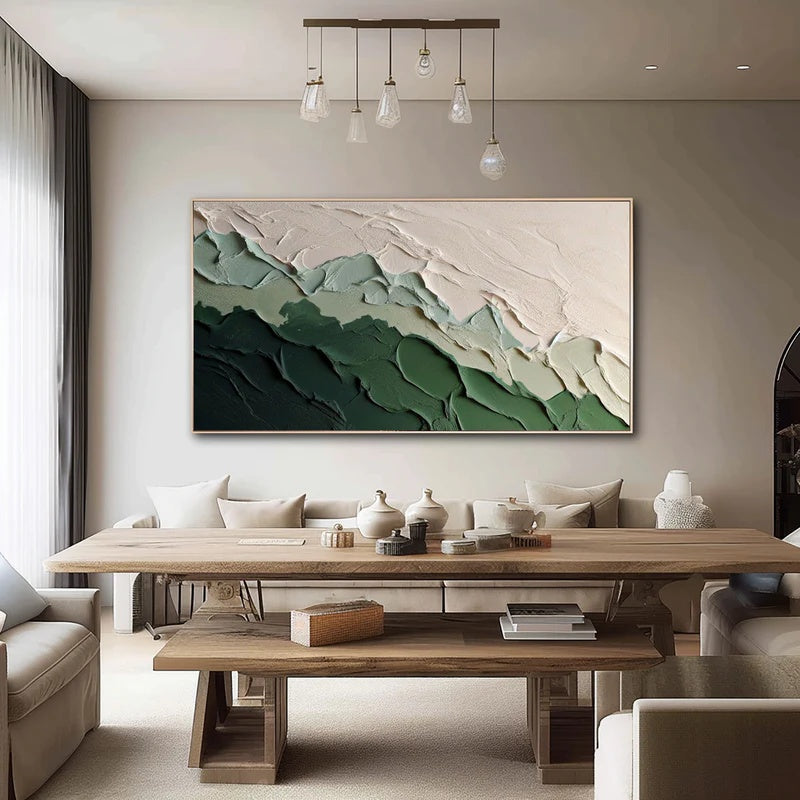 Silent Terrain – Large Horizontal Textured Abstract Wall Art#AB14131