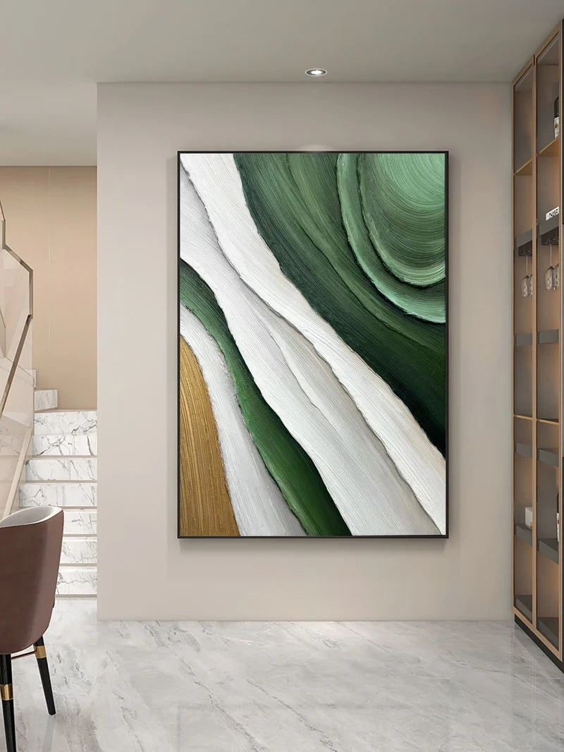 Vertical Textured Abstract Wall Art with Layered Flow – Layered Passage#AB14132