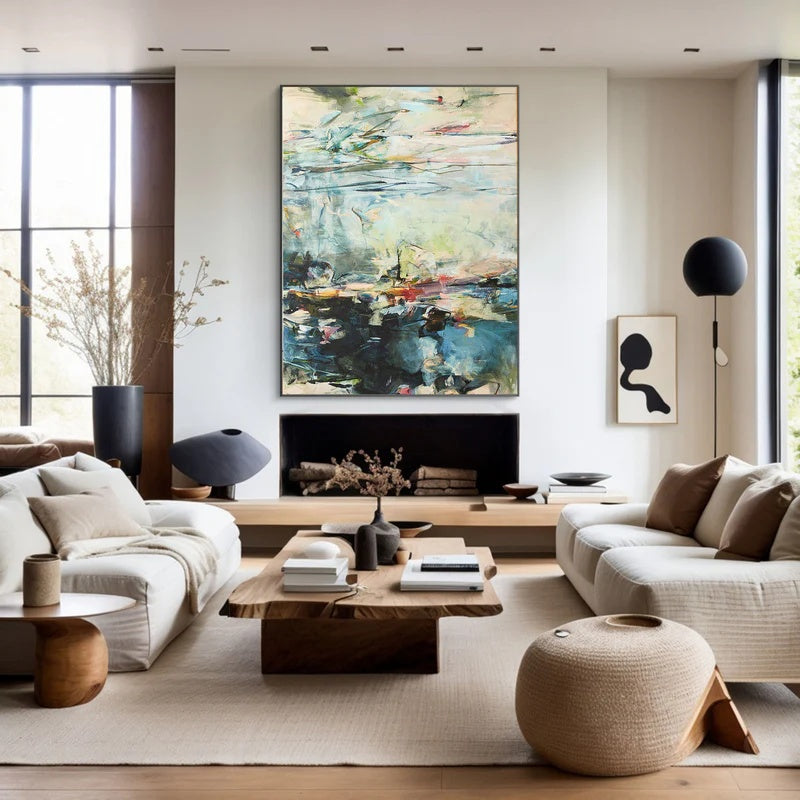 Drifting Stillness-Textured Abstract Wall Art#AB14135