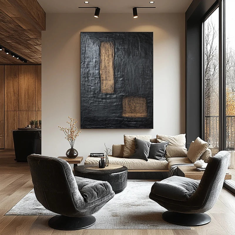 Silent Threshold – Large Textured Abstract Wall Art#AB14146