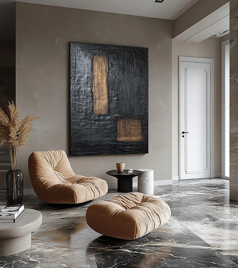 Silent Threshold – Large Textured Abstract Wall Art#AB14146