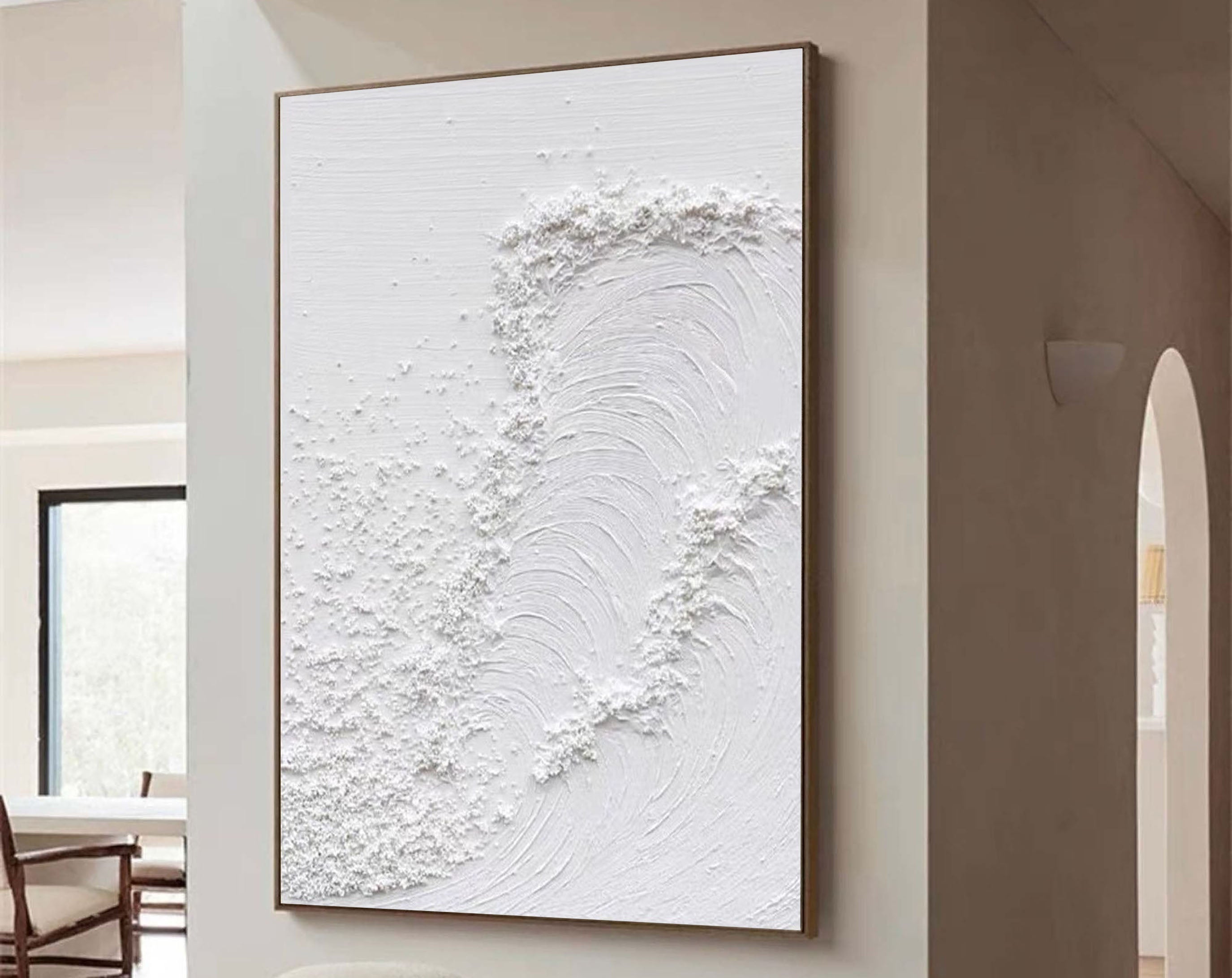 White Minimalist Abstract Painting #CXA 00206