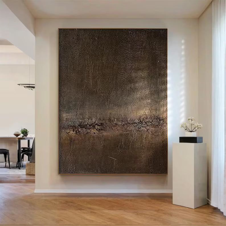 Silent Rift – Large Textured Wabi-Sabi Abstract Canvas Art