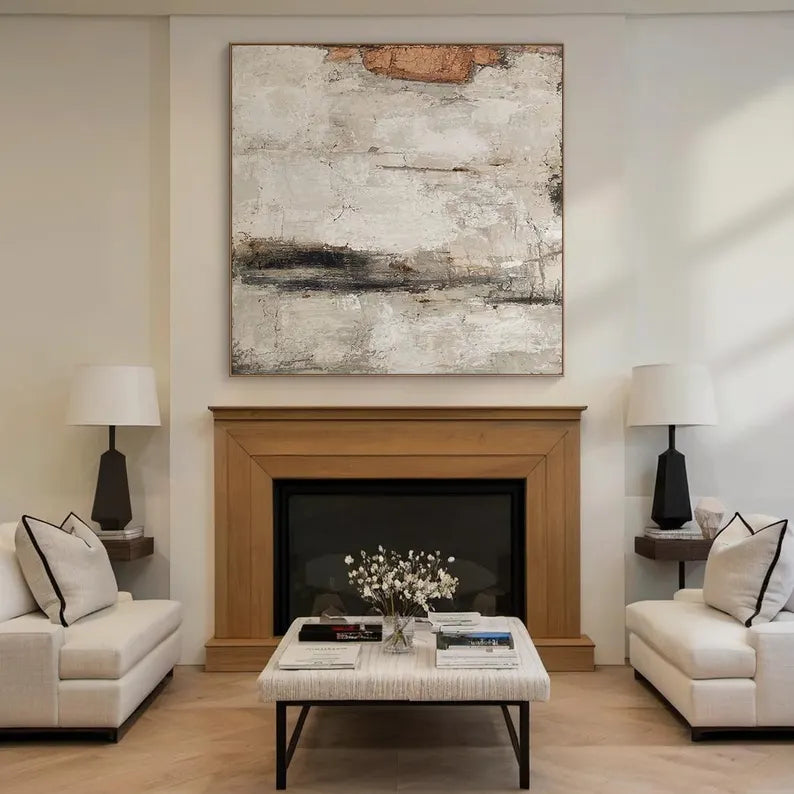 Traces of Time – Wabi-Sabi Textured Neutral Abstract Wall Art