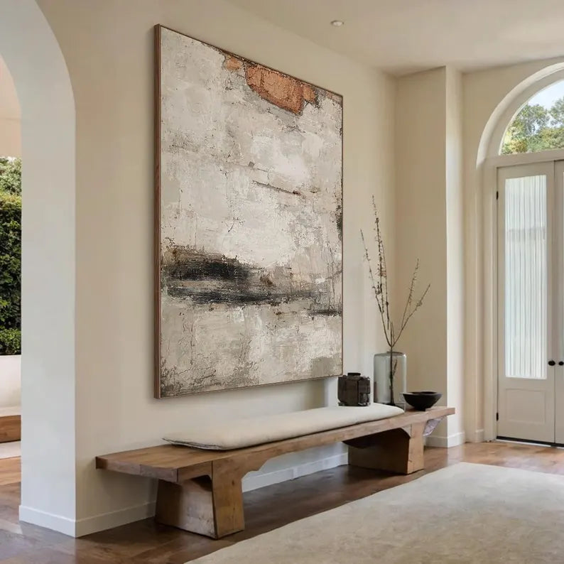 Traces of Time – Wabi-Sabi Textured Neutral Abstract Wall Art