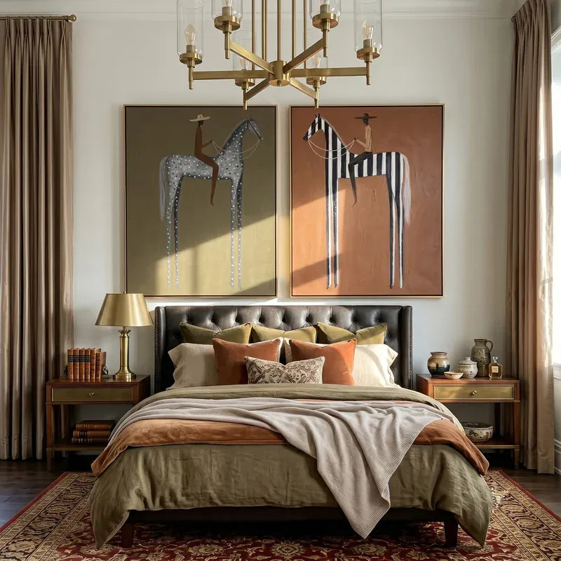Whimsical Horse and Rider Wall Art – Set of 2#yy825026