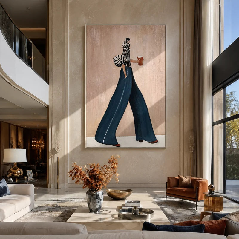 Beer Lover Fashion Wall Art – Zebra Blouse & Wide Leg Pants#yy825046