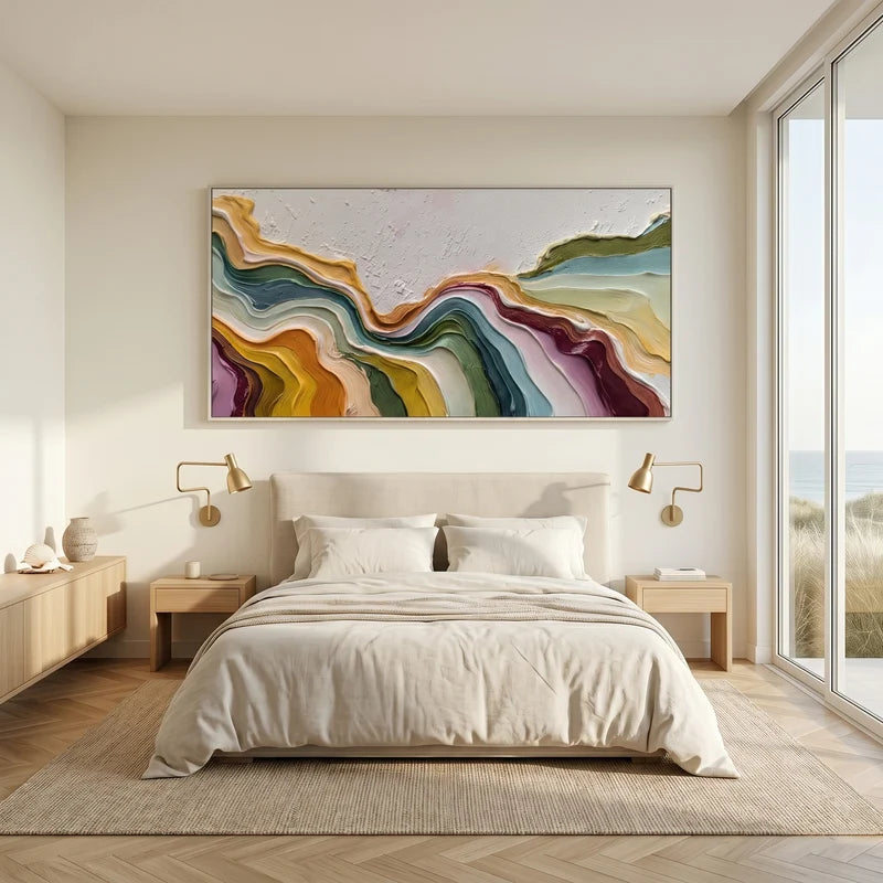 Earth Tone Topographic Wall Art – Horizontal Organic Abstract#yy825170