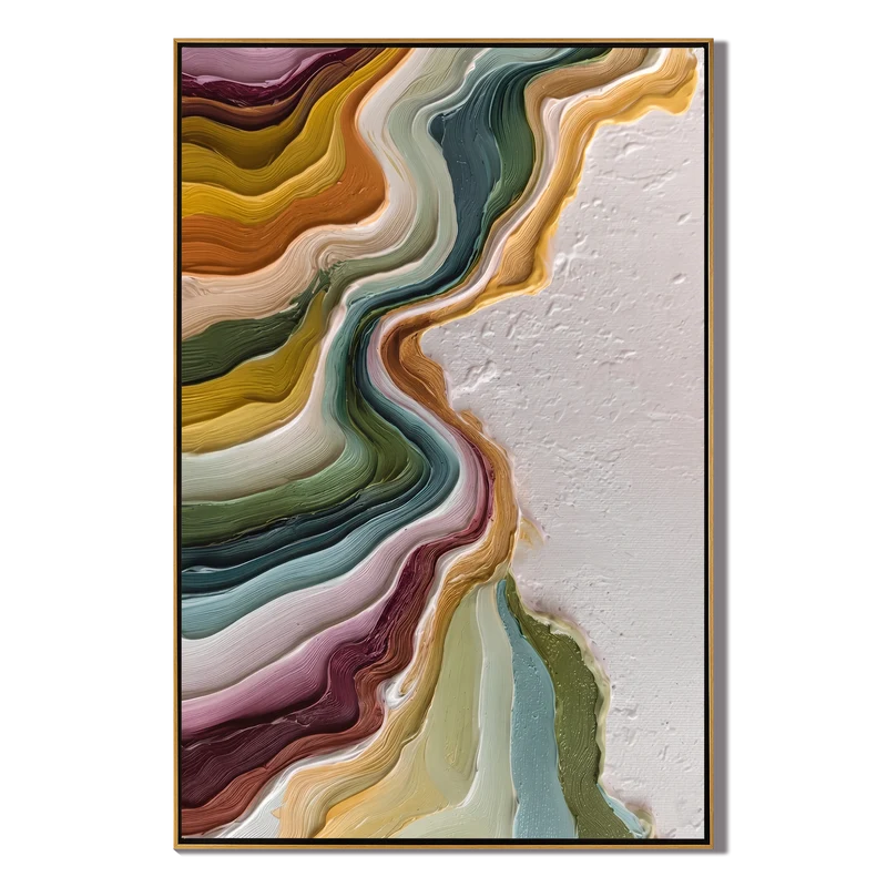 Earth Tone Topographic Wall Art – Organic Abstract Painting#yy825171