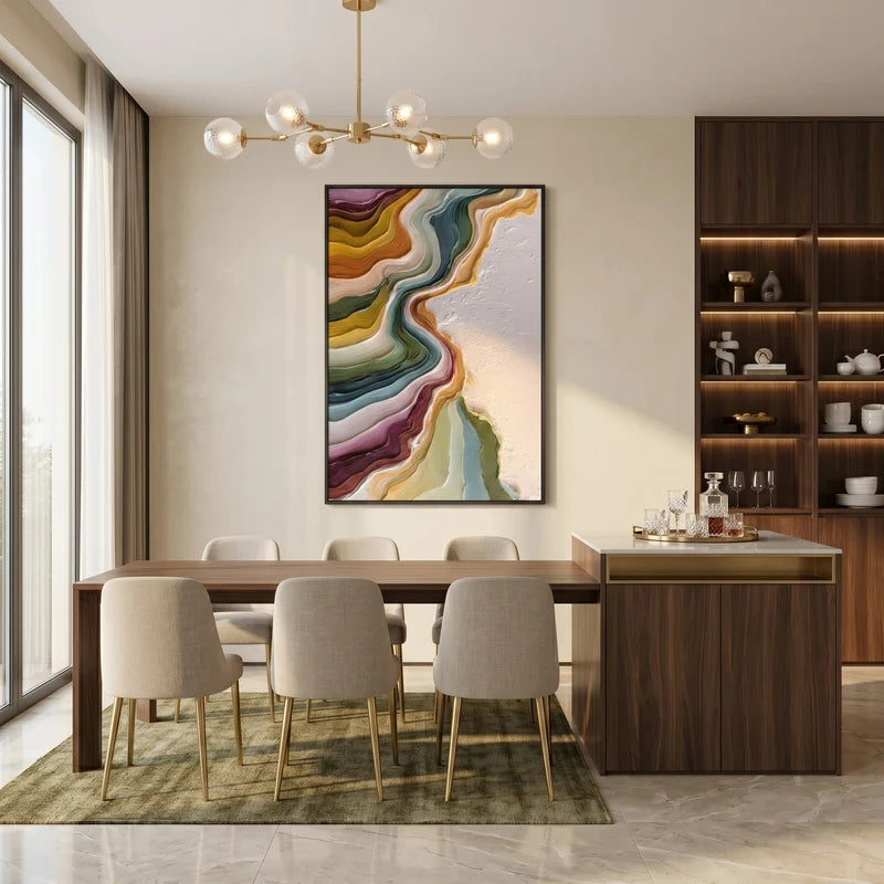 Earth Tone Topographic Wall Art – Organic Abstract Painting#yy825171