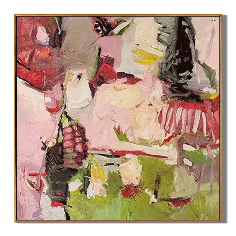 Blush & Olive Abstract Wall Art – Modern Gestural Artwork#yy825173