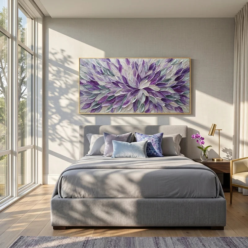 Lavender Petals Abstract Wall Art – Modern Botanical Decor#825194