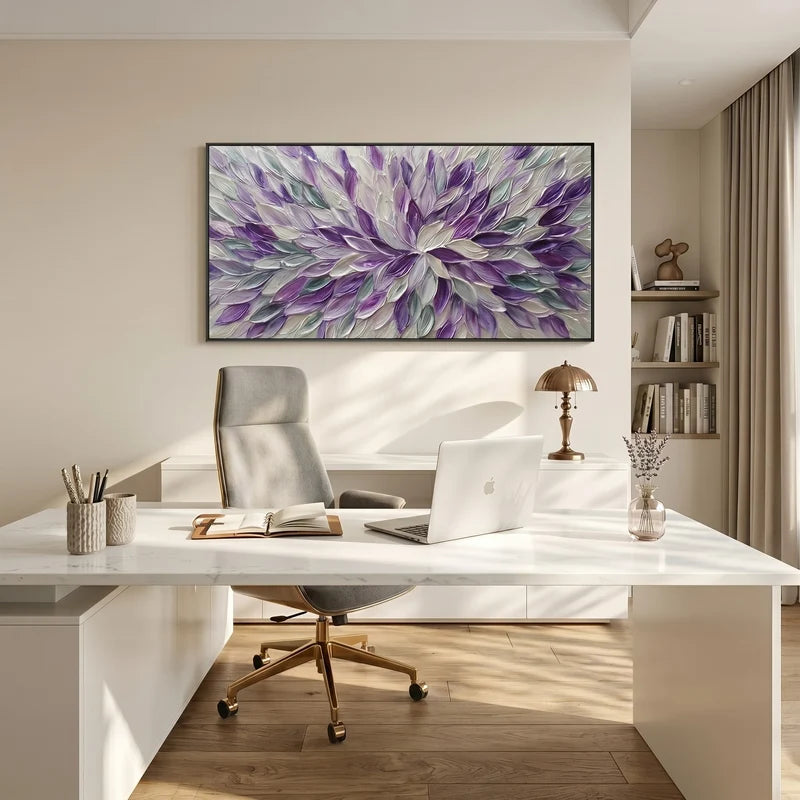 Lavender Petals Abstract Wall Art – Modern Botanical Decor#825194