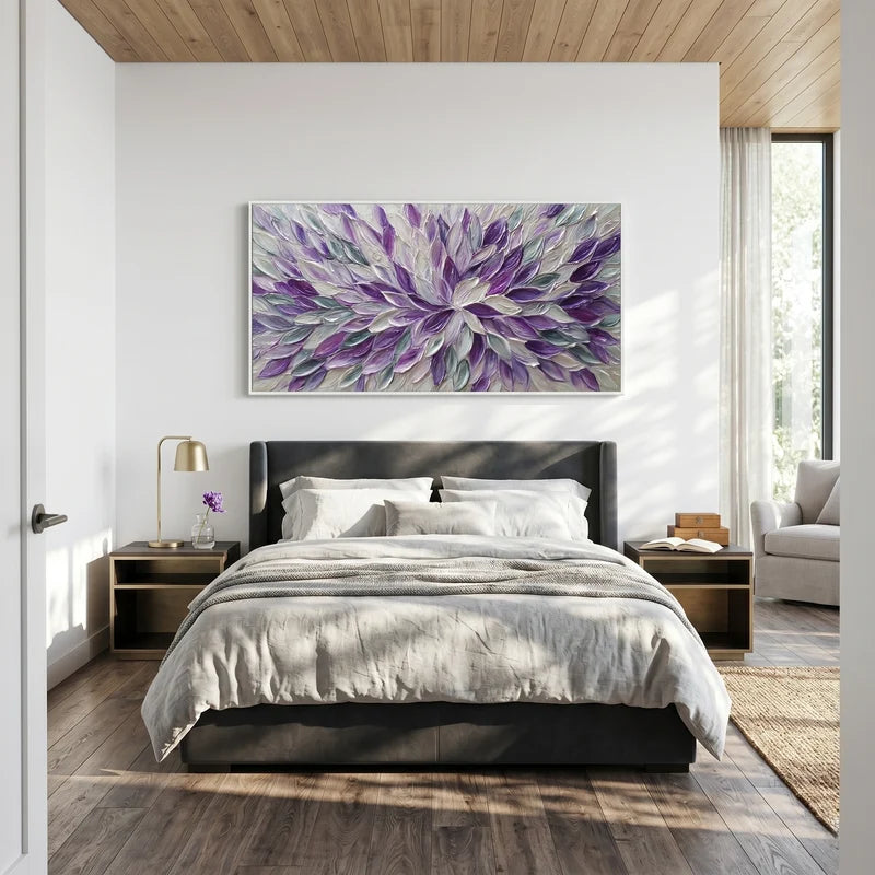 Lavender Petals Abstract Wall Art – Modern Botanical Decor#825194