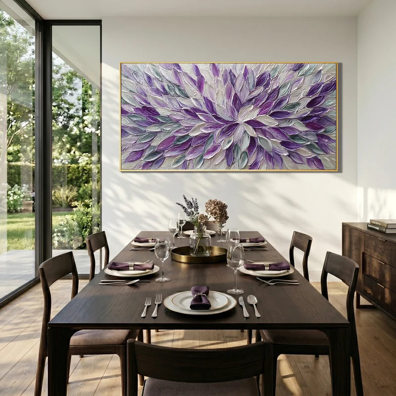 Lavender Petals Abstract Wall Art – Modern Botanical Decor#825194