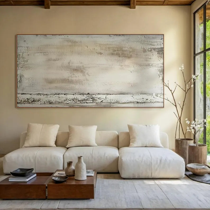 Quiet Patina – Minimal Textured Wabi-Sabi Abstract Wall Art