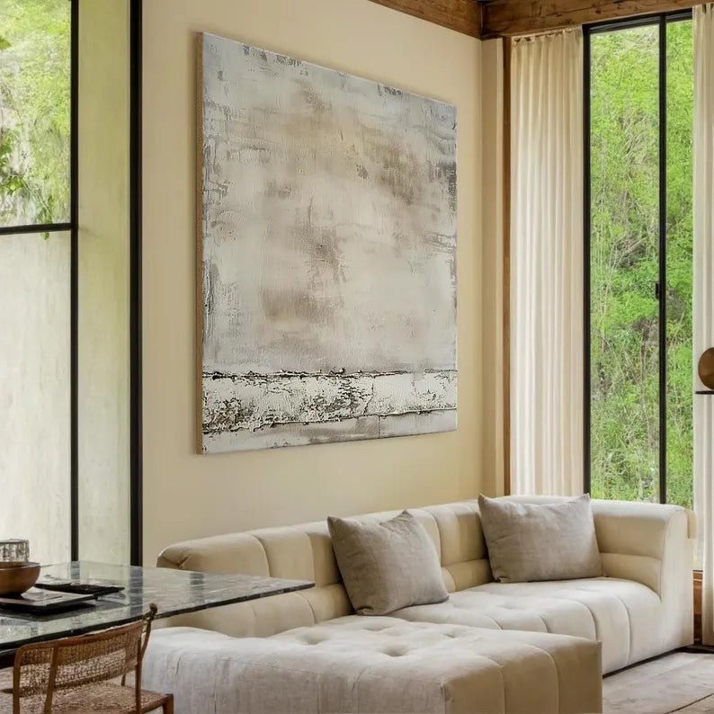 Quiet Patina – Minimal Textured Wabi-Sabi Abstract Wall Art