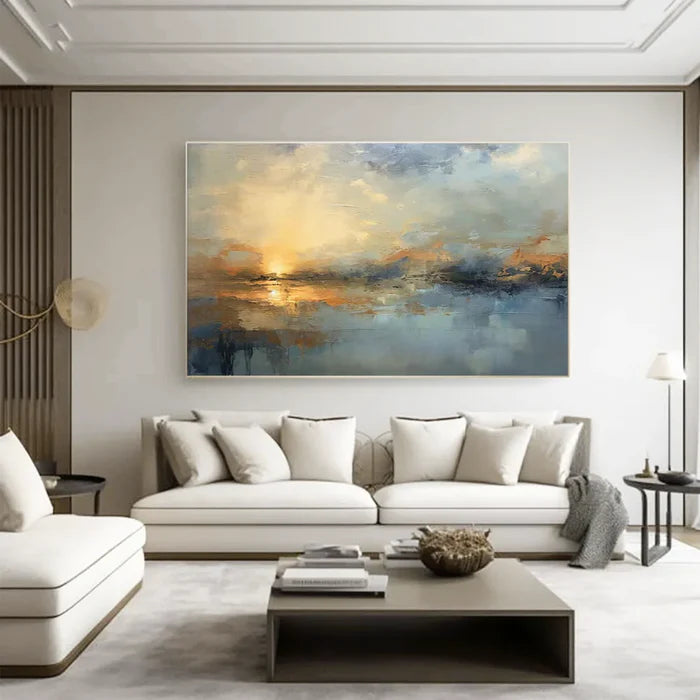 Abstract Landscape Wall Art – Modern Minimalist Canvas Painting#AB051803