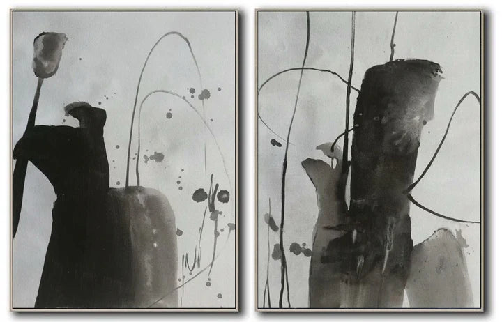 Monochrome Serenity Diptych Set OF 2