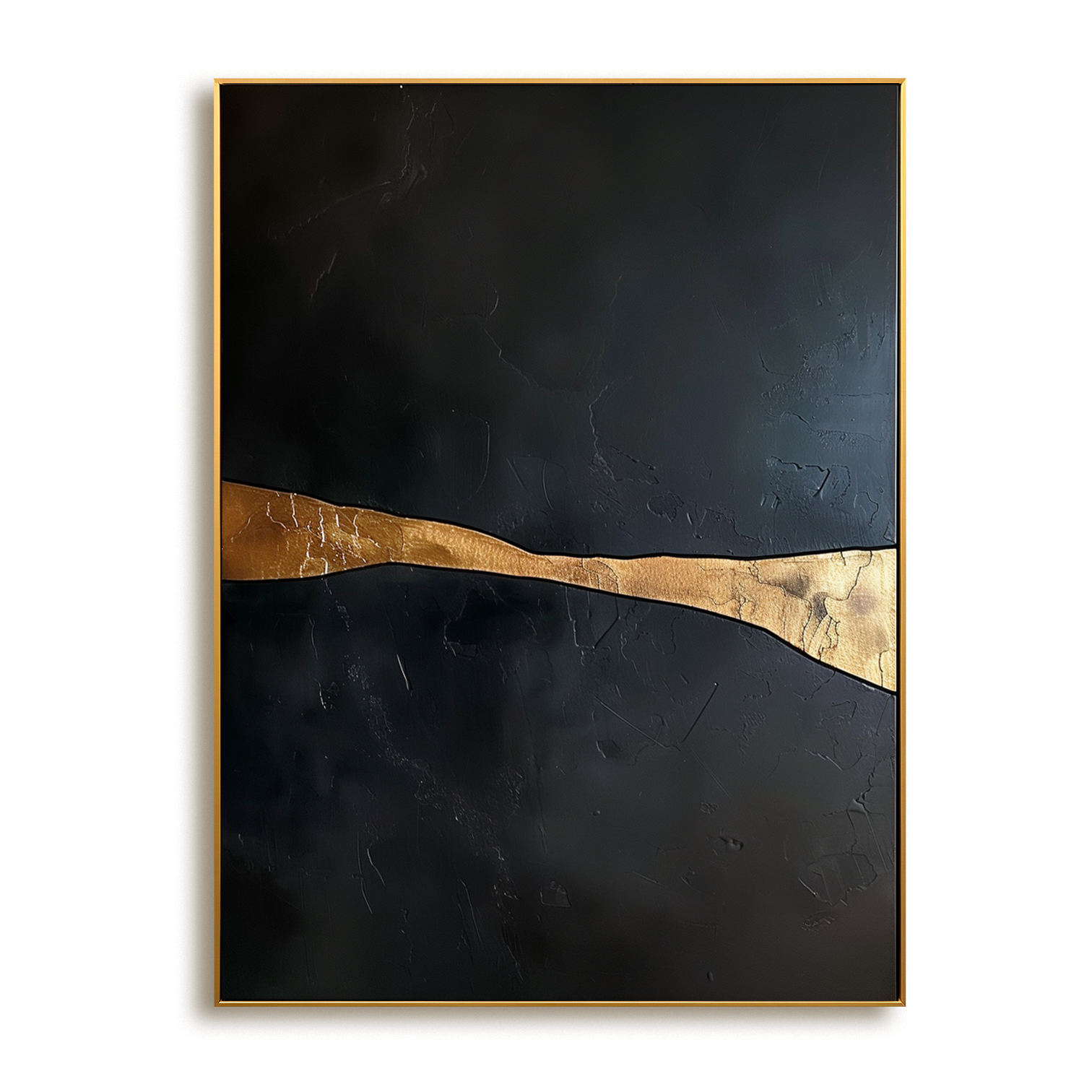 Silent Divide Large Textured Abstract Oil Painting#AB14208
