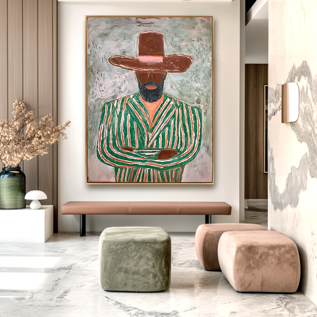 Textured Figurative Abstract Oil Painting#AB14158