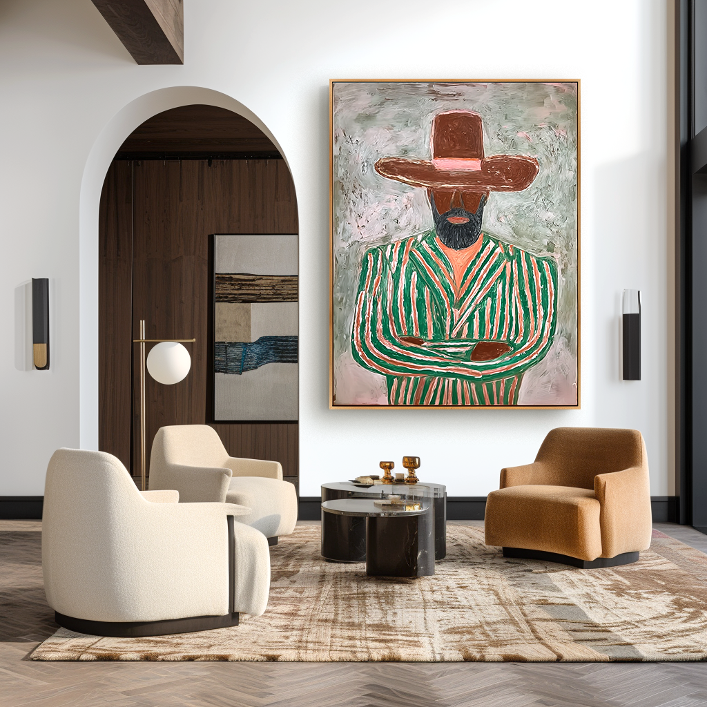 Textured Figurative Abstract Oil Painting#AB14158