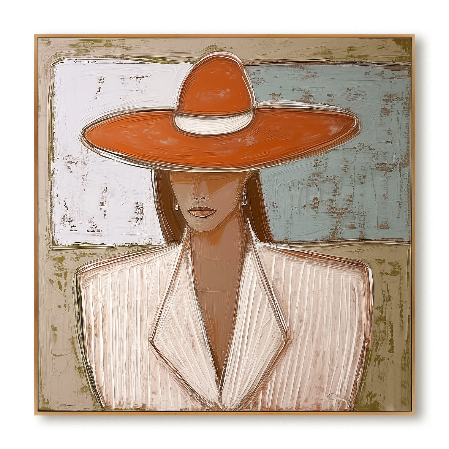 Textured Figurative Abstract Oil Painting#AB14161