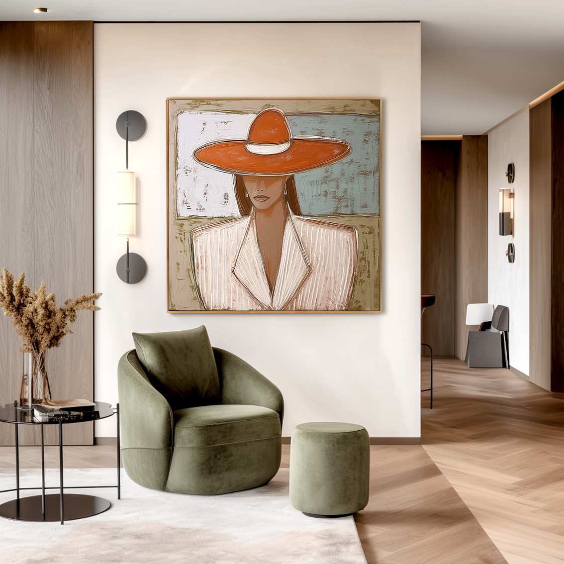 Textured Figurative Abstract Oil Painting#AB14161