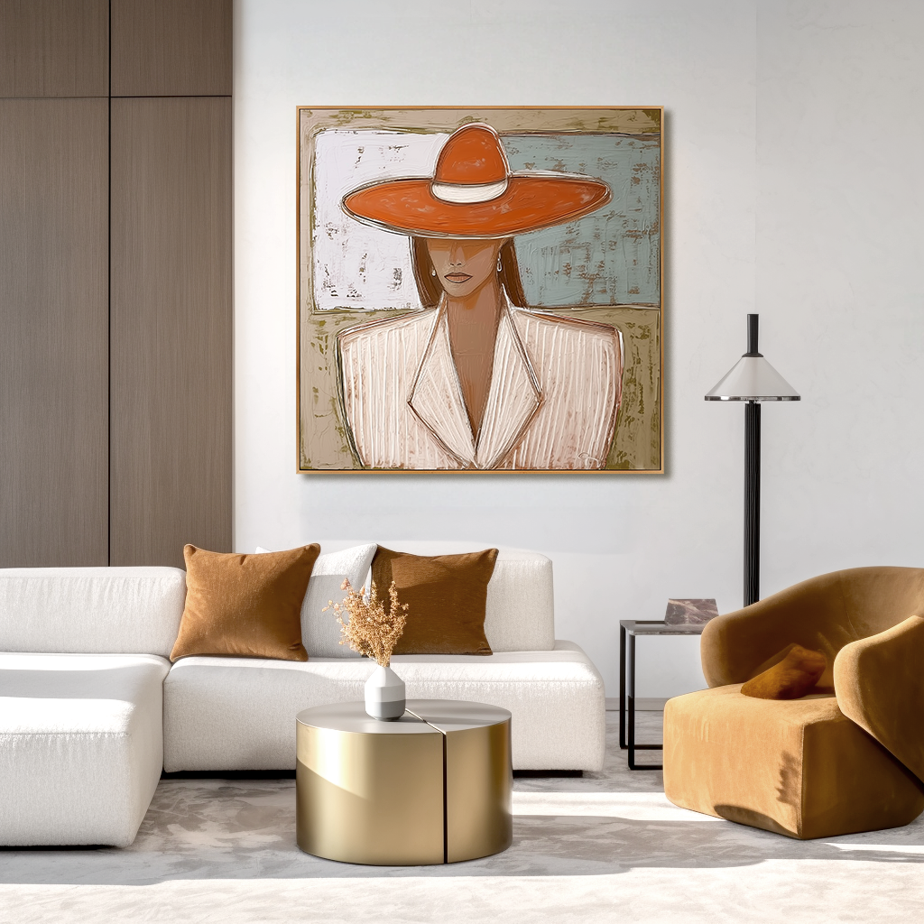 Textured Figurative Abstract Oil Painting#AB14161