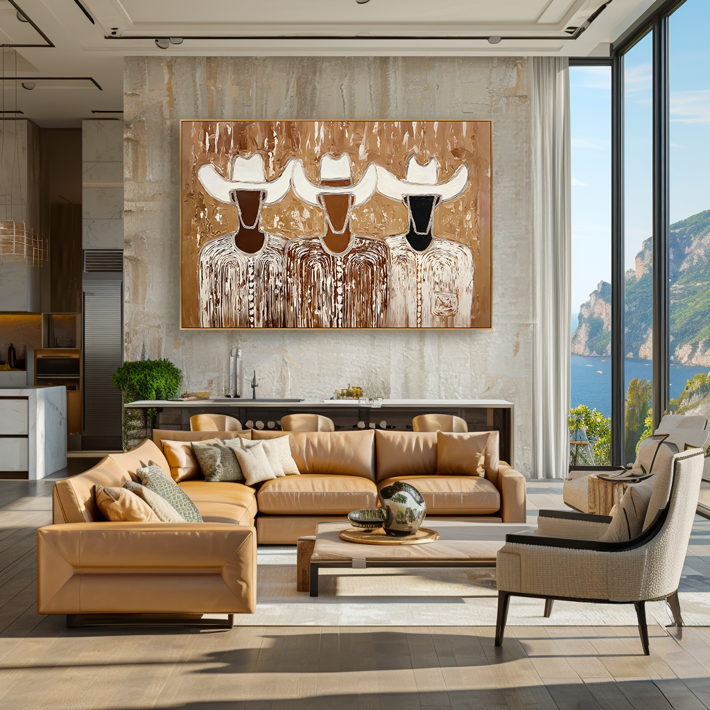 Textured Figurative Abstract Oil Painting#AB14157