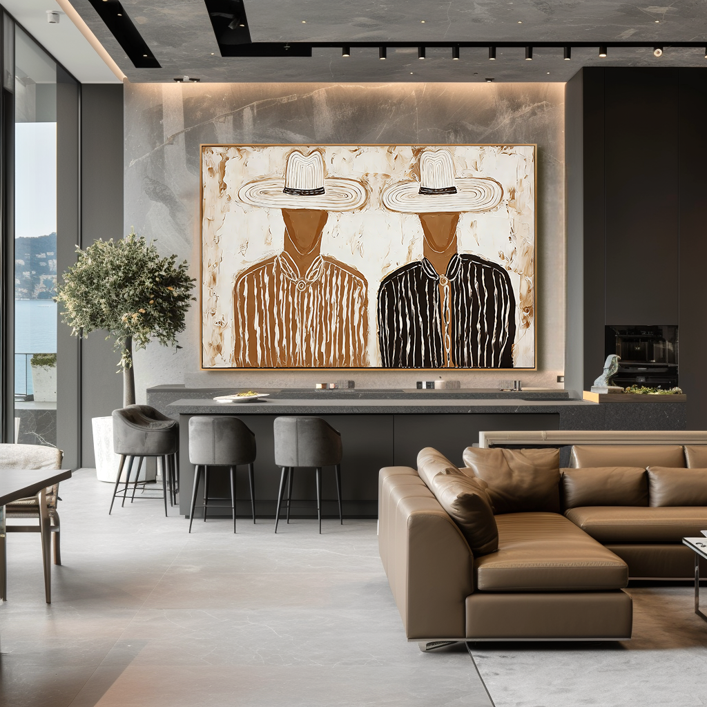 Textured Figurative Abstract Oil Painting#AB14159