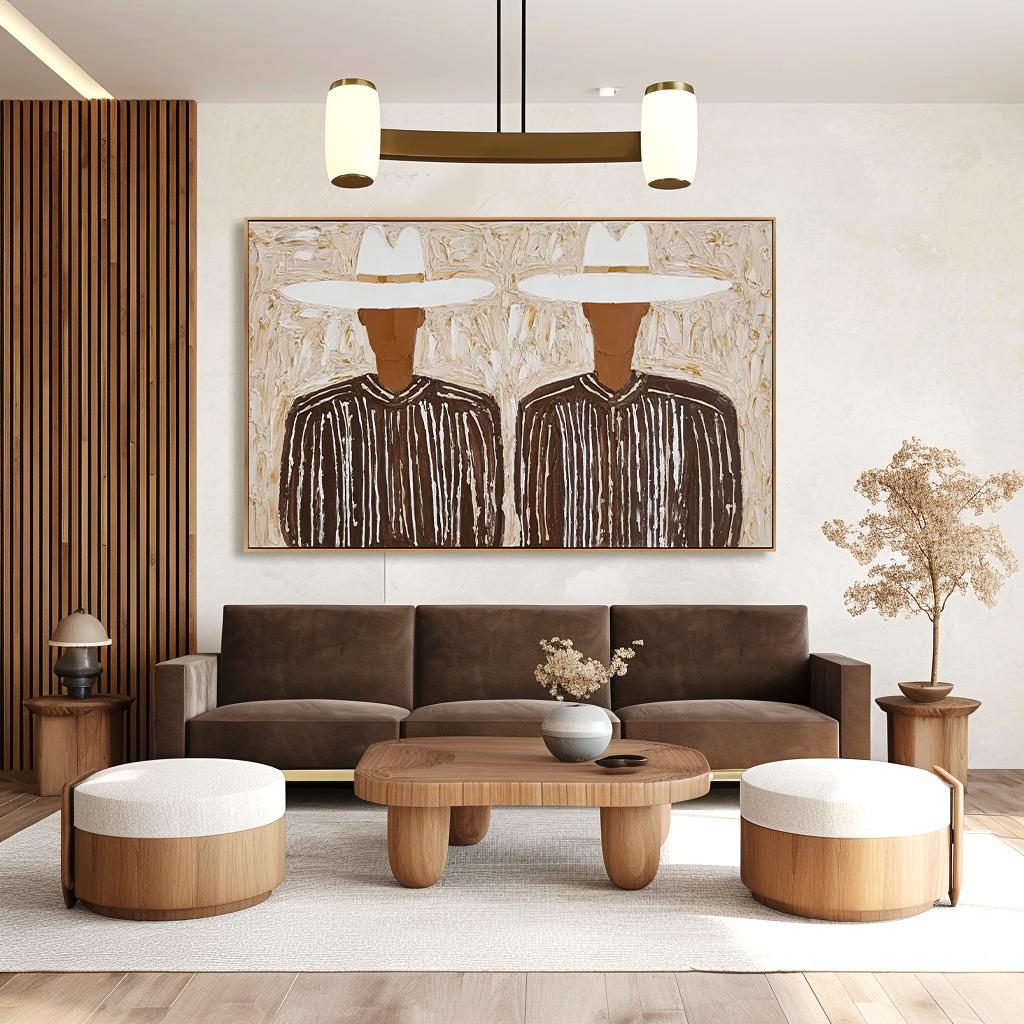 Textured Figurative Abstract Oil Painting#AB14160