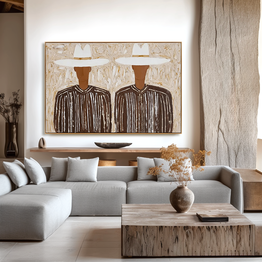 Textured Figurative Abstract Oil Painting#AB14160