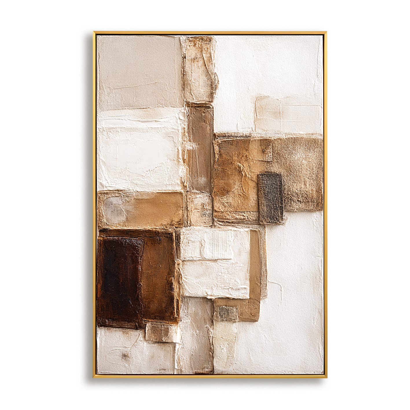 Measured Ground Textured Abstract Canvas Wall Art#AB14258