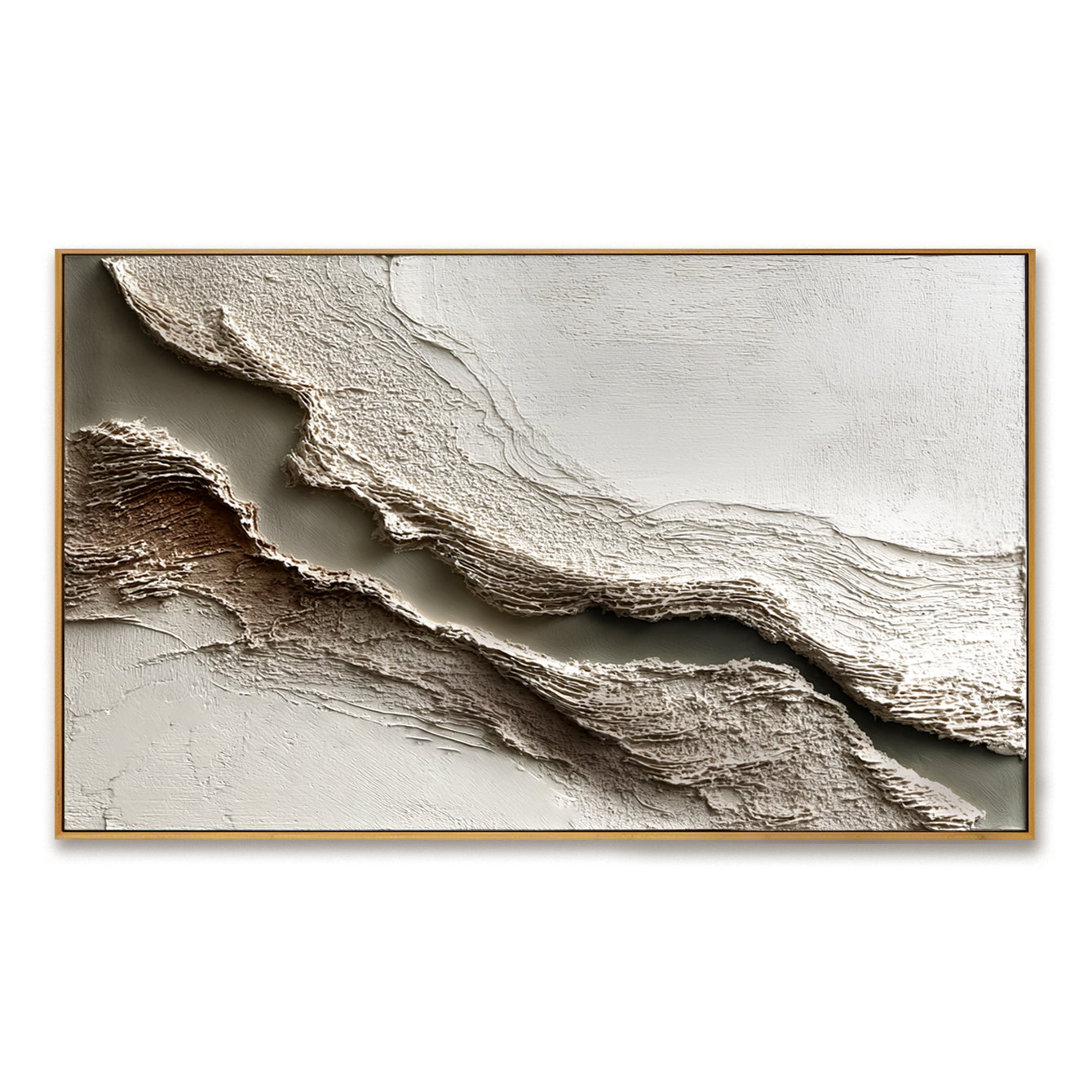 Eroded Line Textured Abstract Canvas Wall Art#AB14259